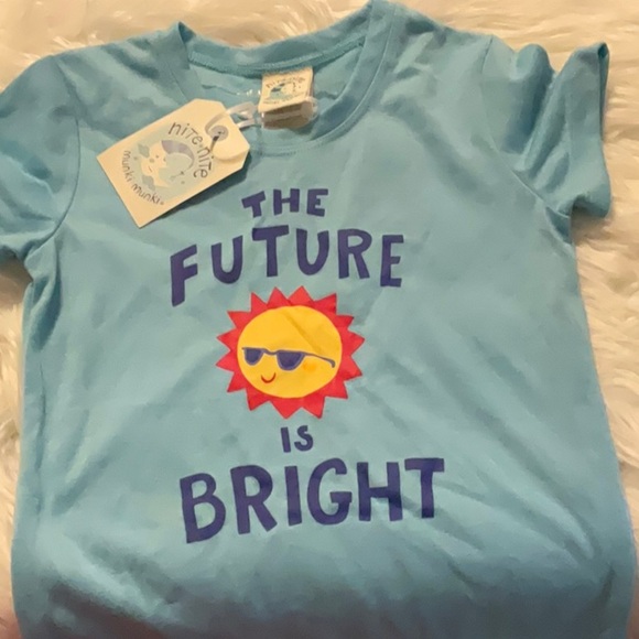 Belk Blue and Yellow Short Sleeve Tee with Sun Graphic - Picture 1 of 5